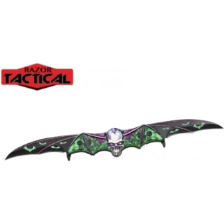 Razor Tactical Skull BAT Double Blade Knife (Green) (RT-7251GN)