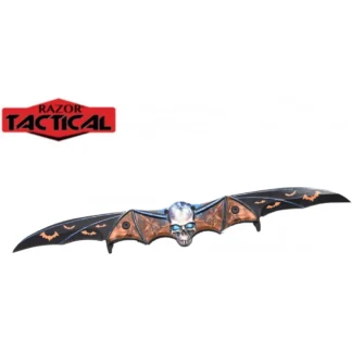 Razor Tactical Skull BAT Double Blade Knife (Orange) (RT-7251OR)