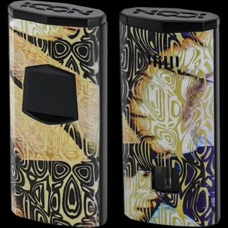 Vector Lighter ICON IV UV 10 Gold Navy Blue Waves
