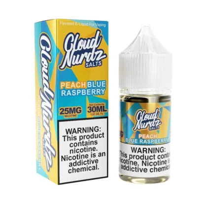 Cloud Nurdz Salt Nic Peach Blue Raspberry E-Juice (30ml)