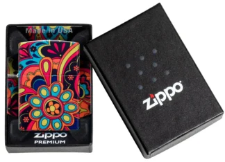 Zippo Lighters 46128 Flower Power Design