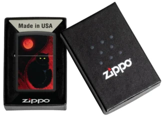 Zippo Lighter 48453 Black Cat