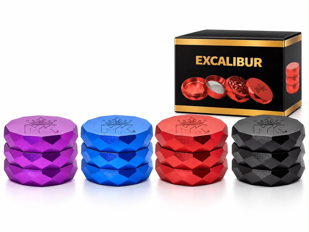 MKGR8 - MK100 Excalibur 4 Parts Premium Grinder (BLACK)