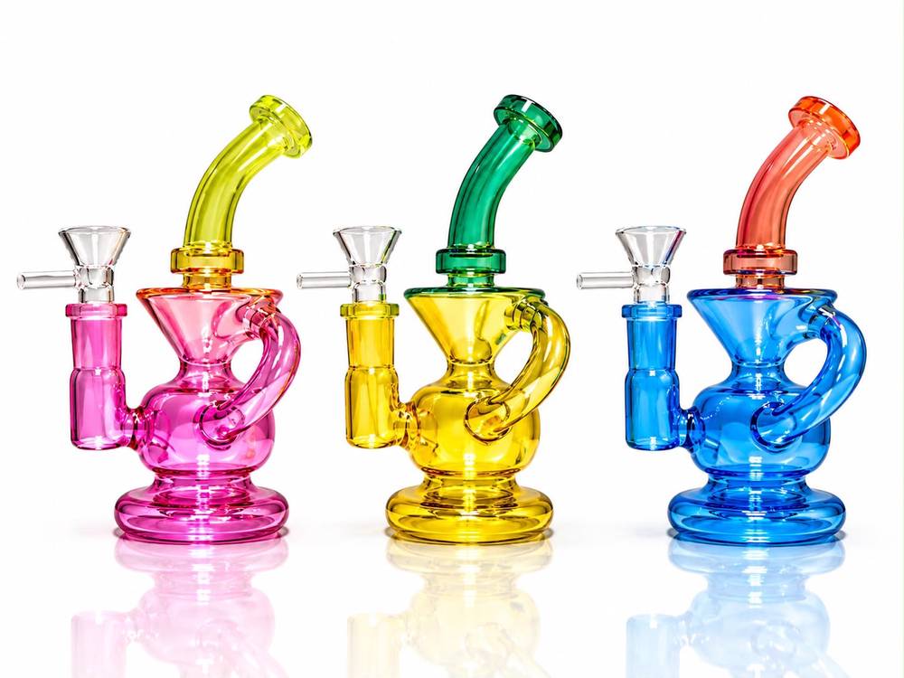WP34- 6" Electroplated Flat Base Recycler Rig
