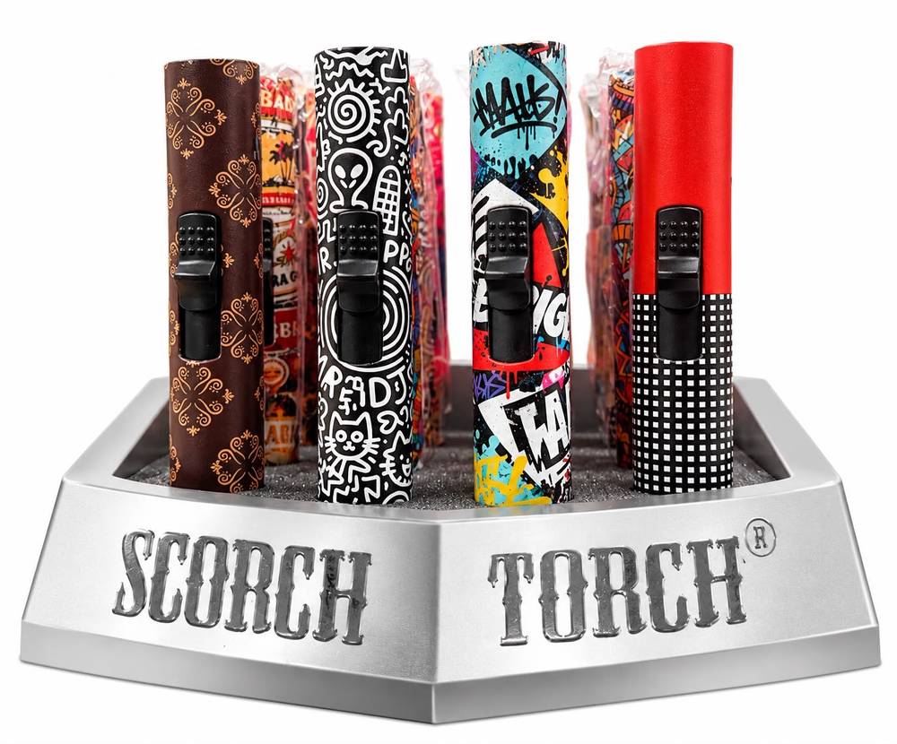 Scorch Torch 61912 4.6" Single Flame Assorted Design Torch (12ct) (Unit Price $6.99)